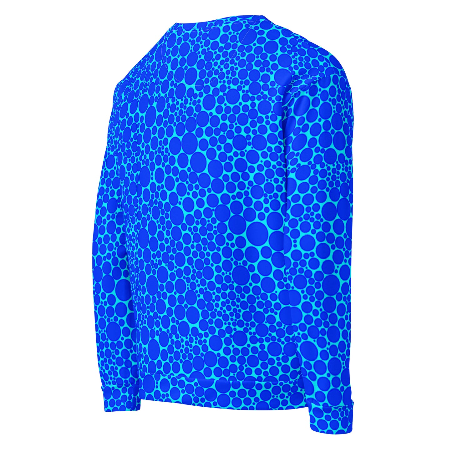 Unisex Sweatshirt - Blue Dots on Electric Blue