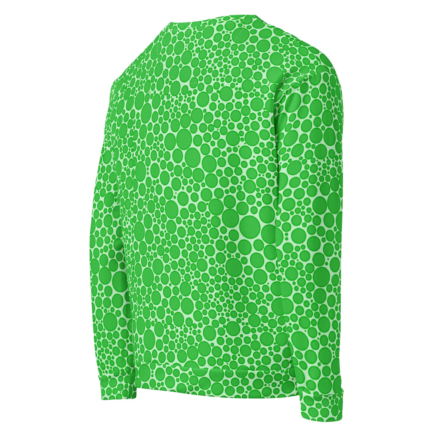 Unisex Sweatshirt - Green Dots on Neon Green