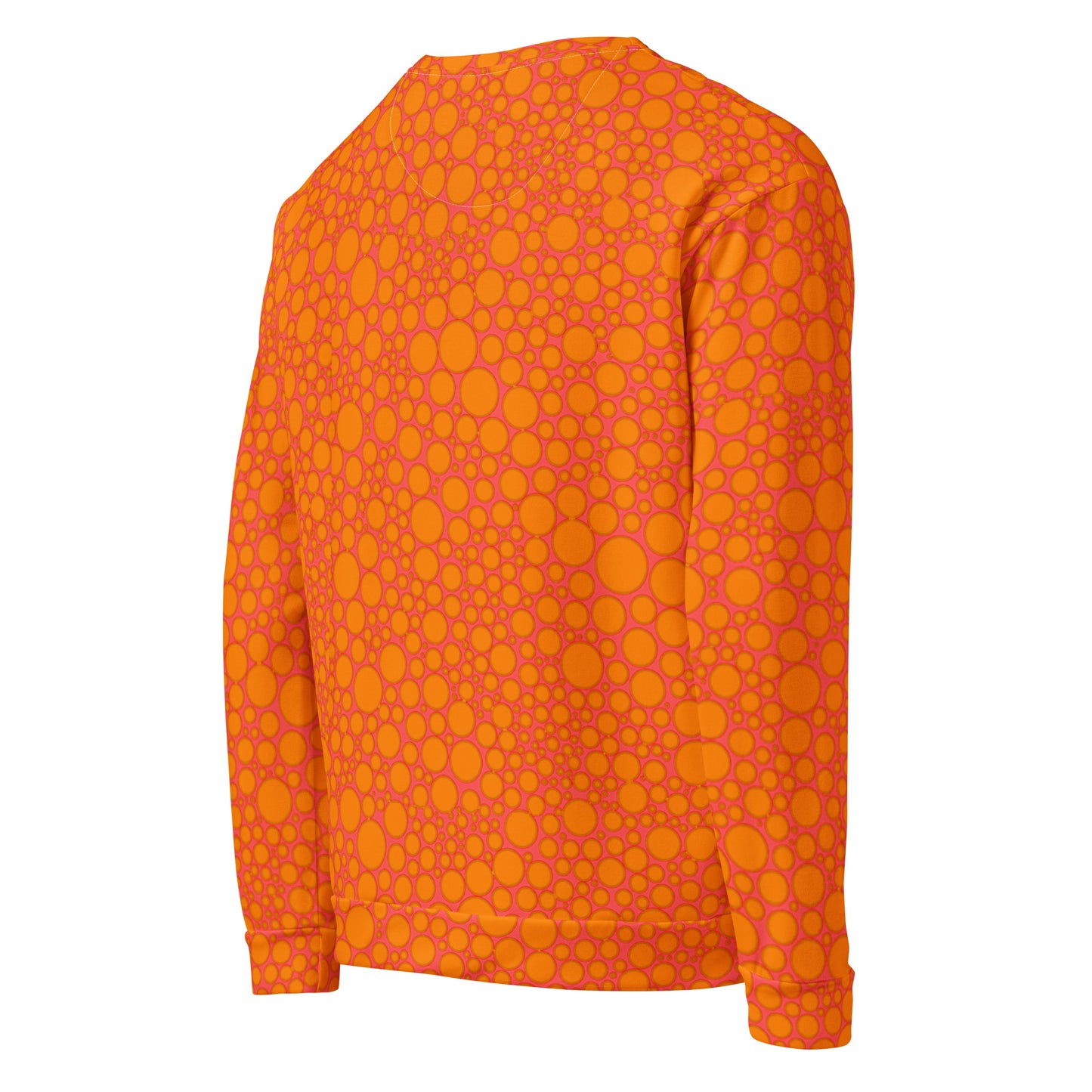 Unisex Sweatshirt - Orange Dots on Pink