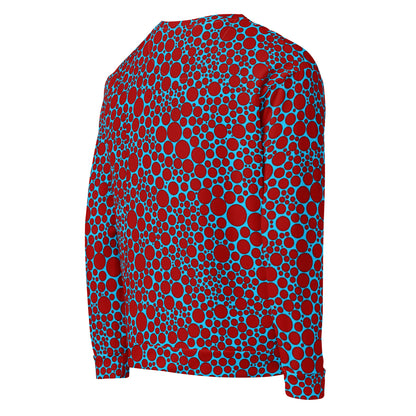 Unisex Sweatshirt - Red Dots on Blue