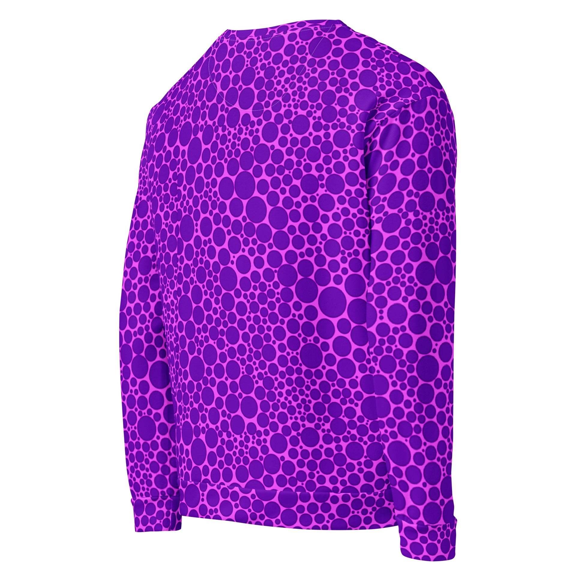 Unisex Sweatshirt - Purple Dots on Pink