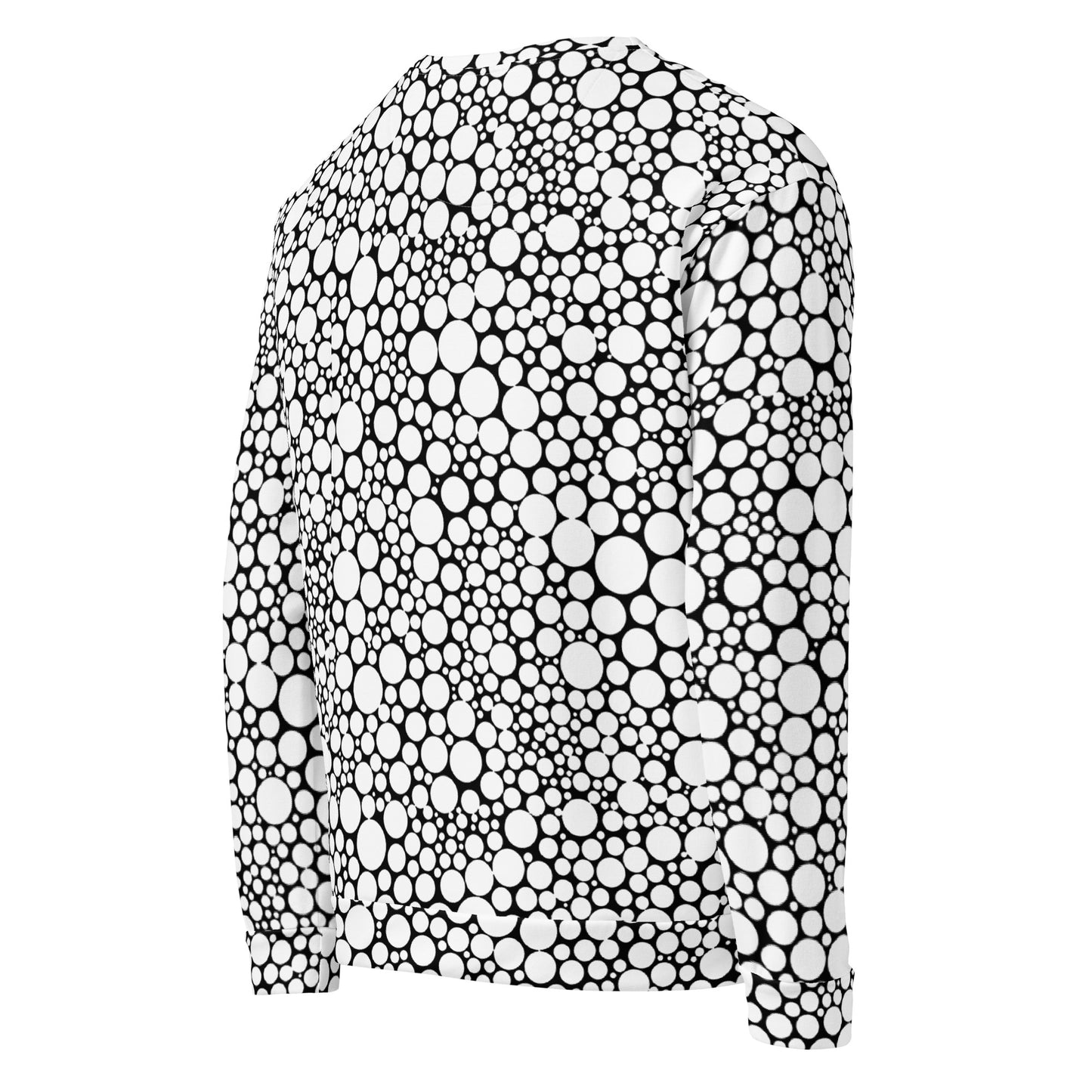 Unisex Sweatshirt - White Dots on Black