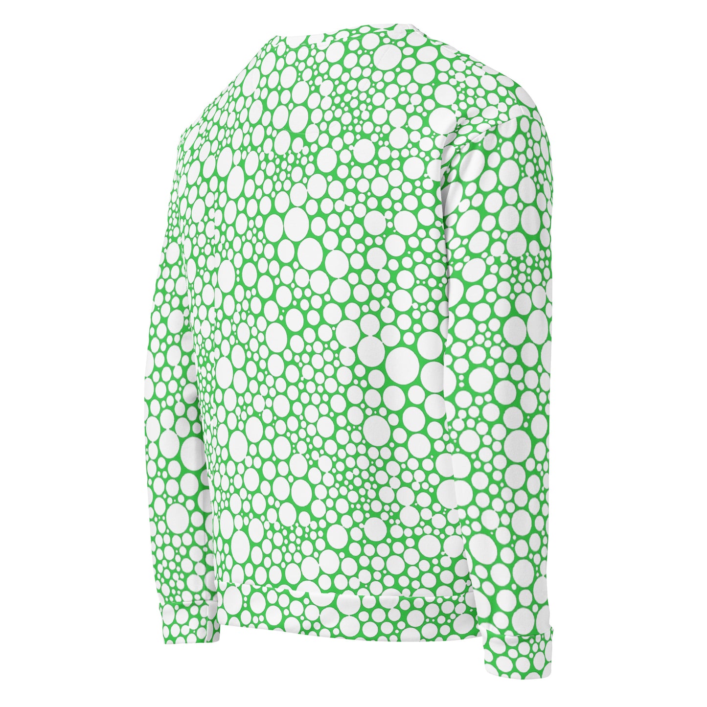 Unisex Sweatshirt - White Dots on Forest Green