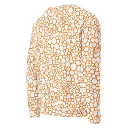 Unisex Sweatshirt - White Dots on Orange