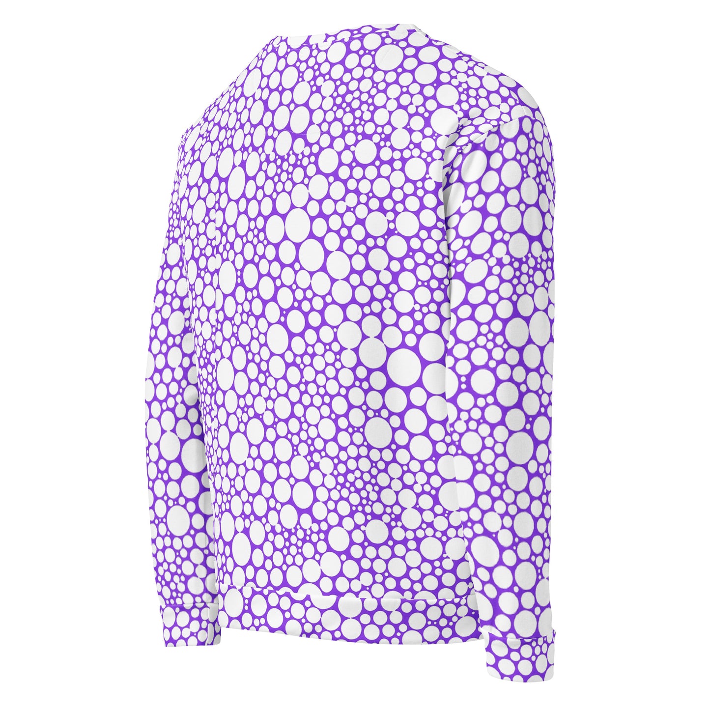 Unisex Sweatshirt - White Dots on Purple