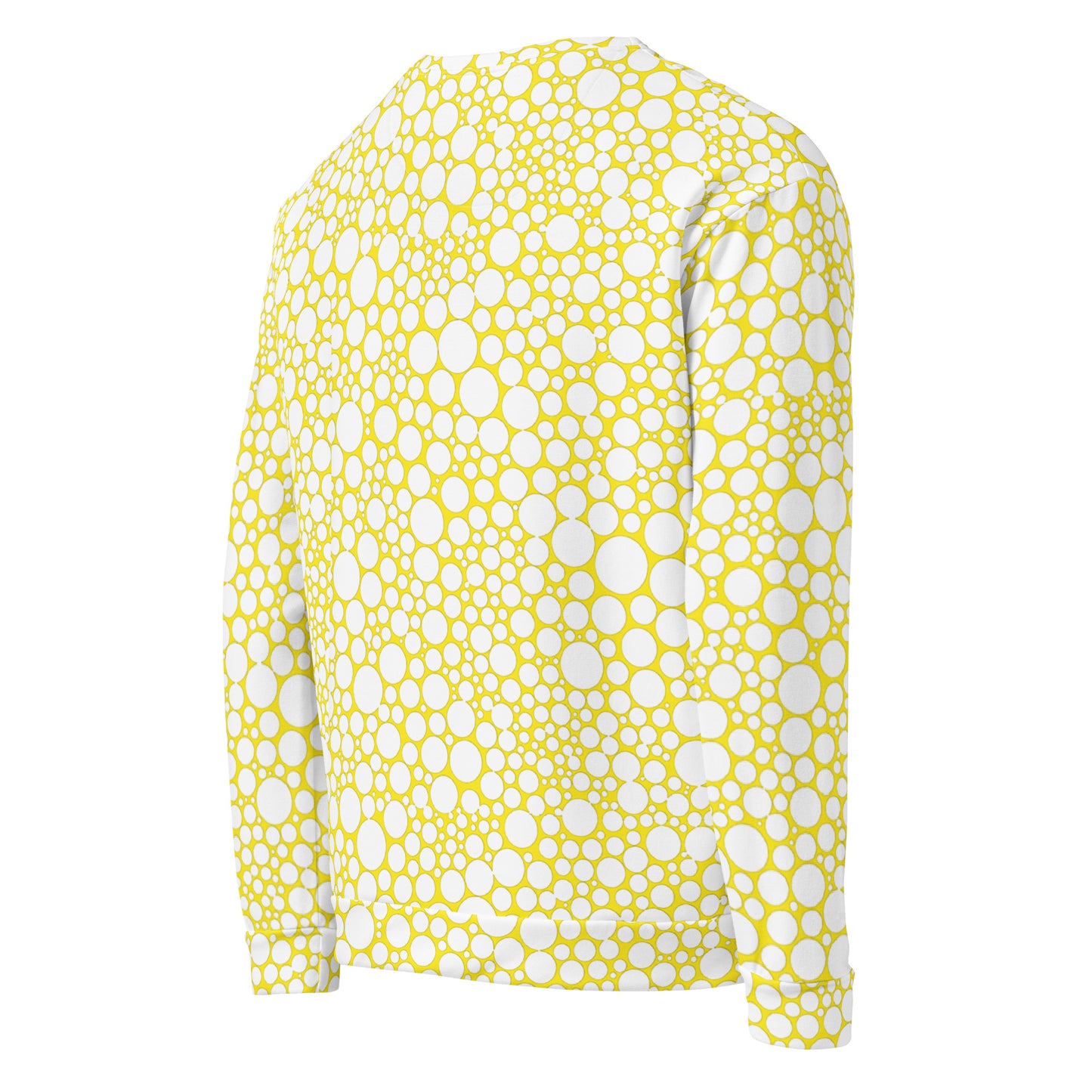 Unisex Sweatshirt - White Dots on Yellow