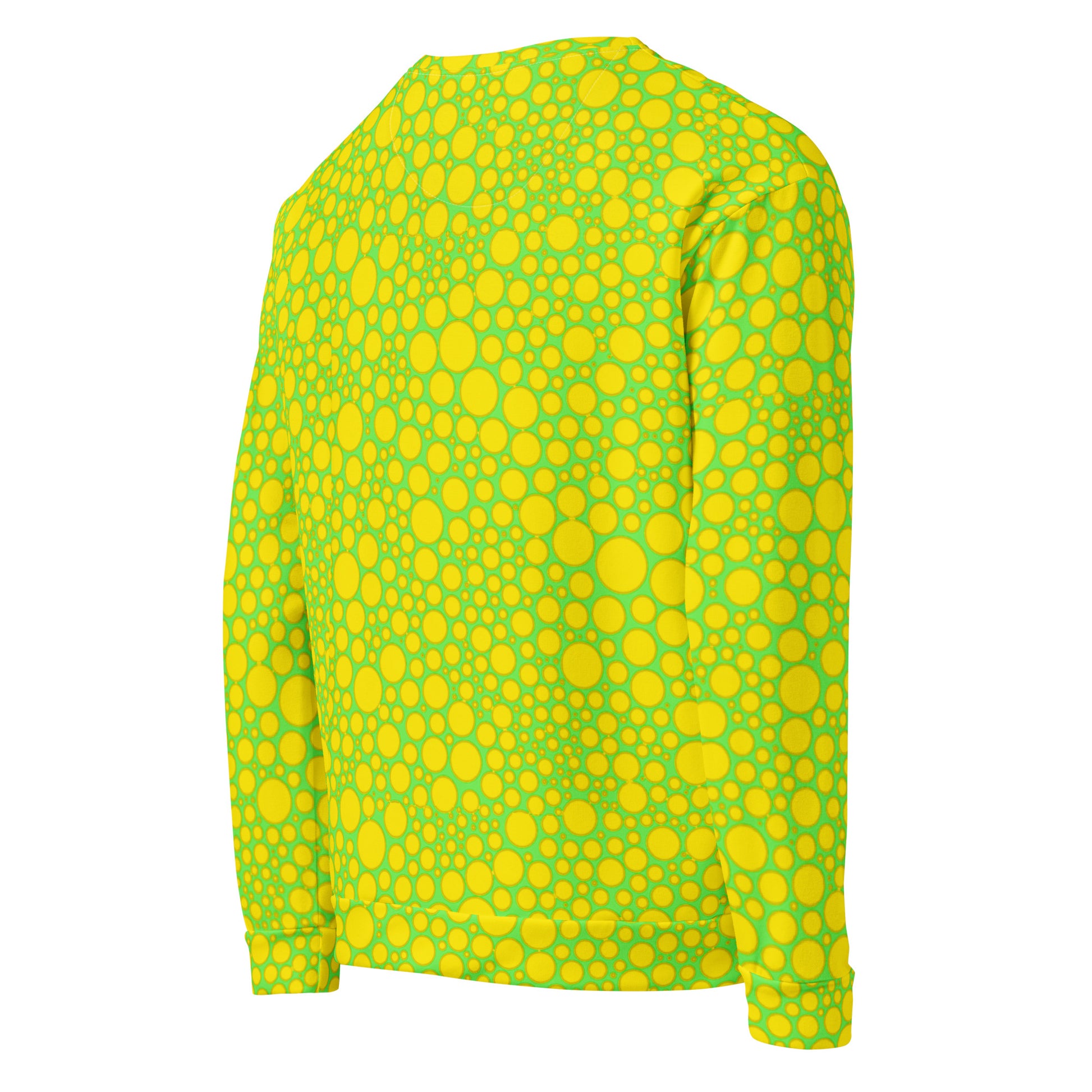 Unisex Sweatshirt - Yellow Dots on Green