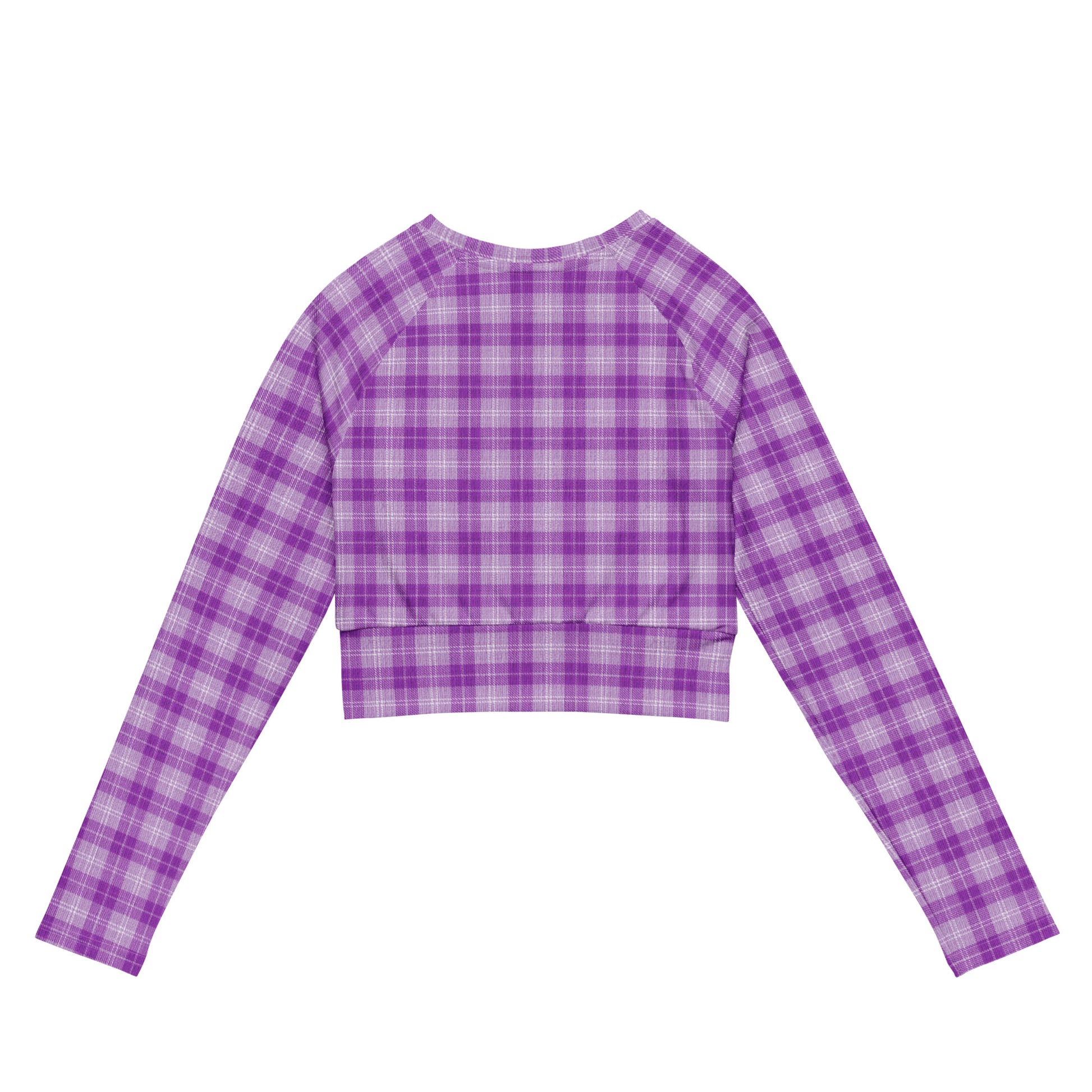 back long sleeve crop top purple pop