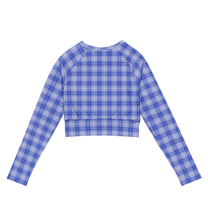 long sleeve crop top midnight blue