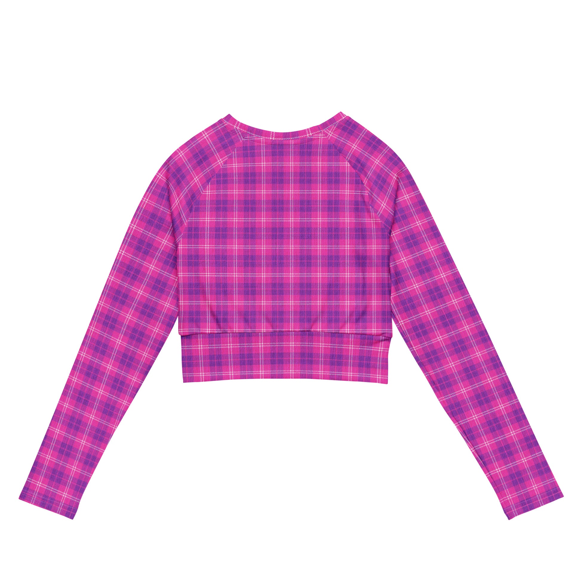 long sleeve crop top purple and indigo