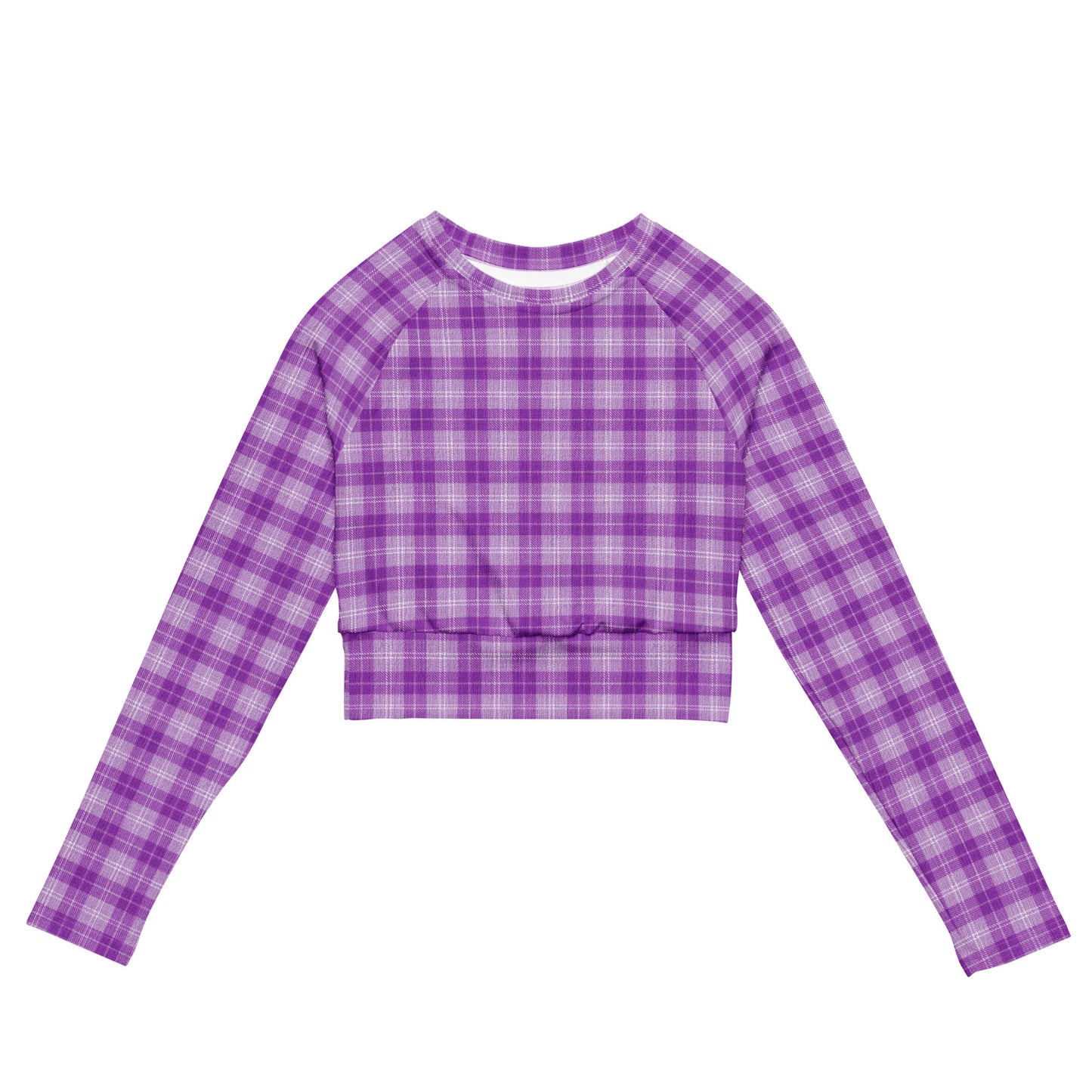 long sleeve crop top purple pop