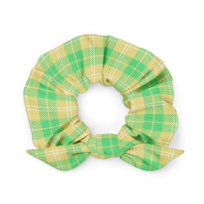 Neon Green & Yellow Scrunchie with Bow