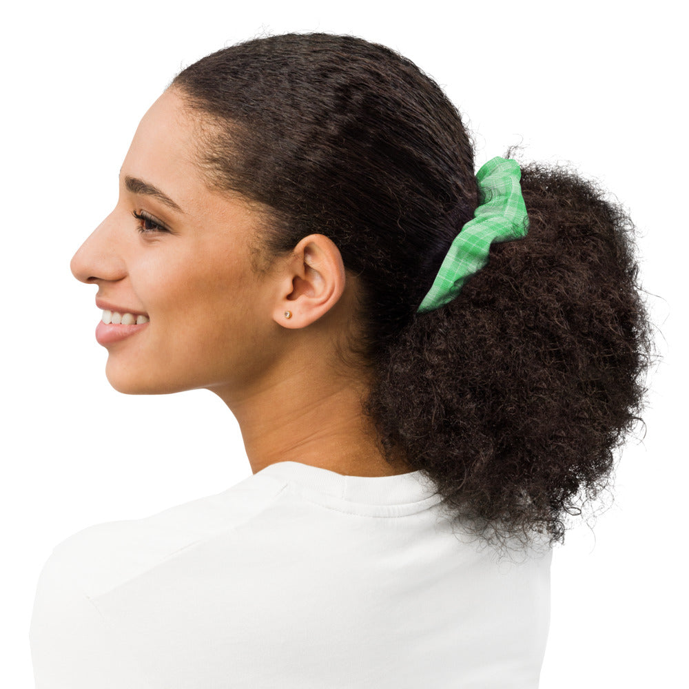 Profile photo of a woman with a Neon Lime Scrunchie