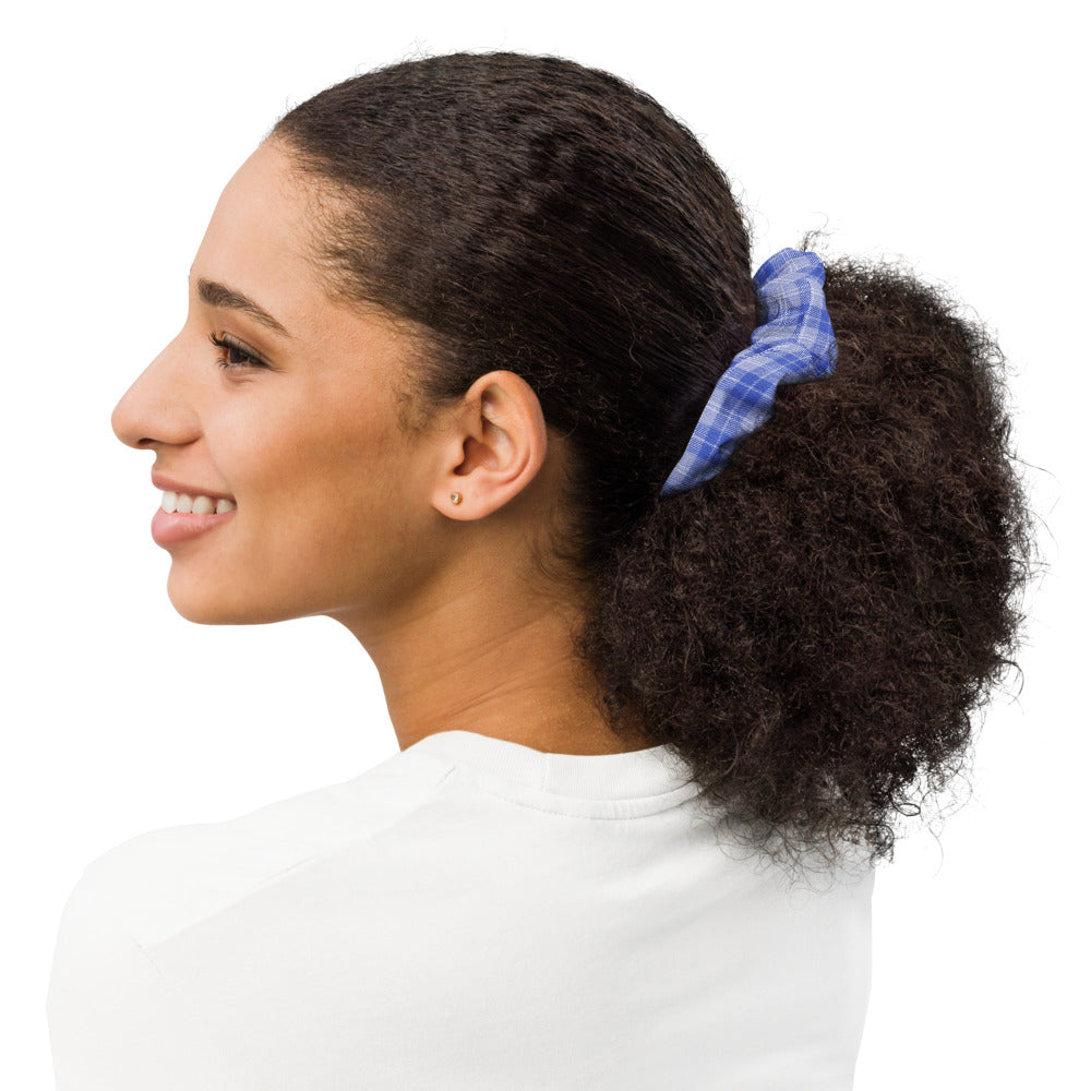 Profile photo of a woman with a Midnight Blue Scrunchie