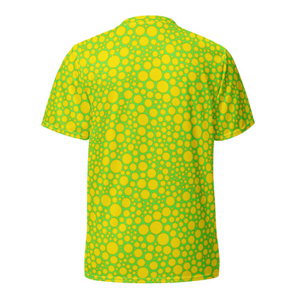 Unisex Sports Jersey - Yellow on Green Dots