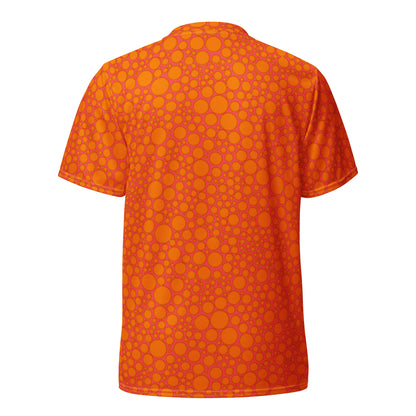 Unisex Sports Jersey - Orange on Pink Dots