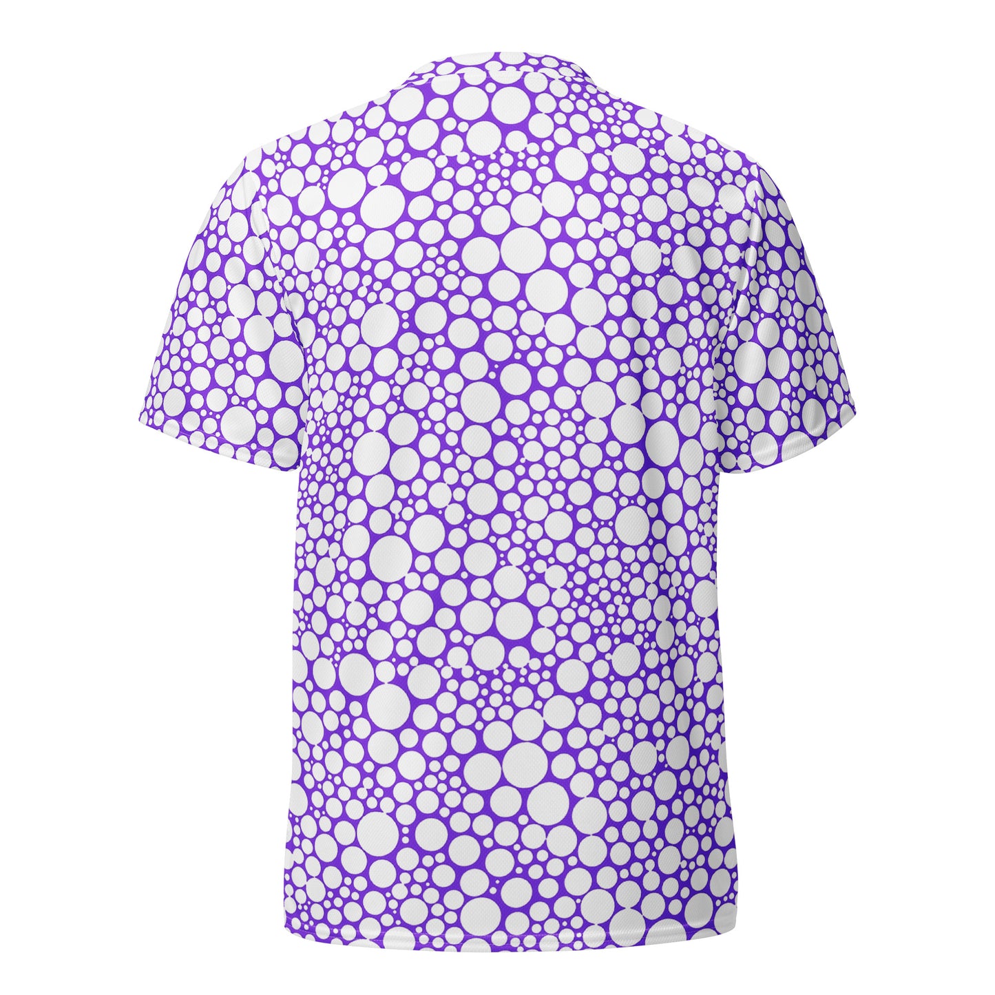 Unisex Sports Jersey - White on Purple Dots