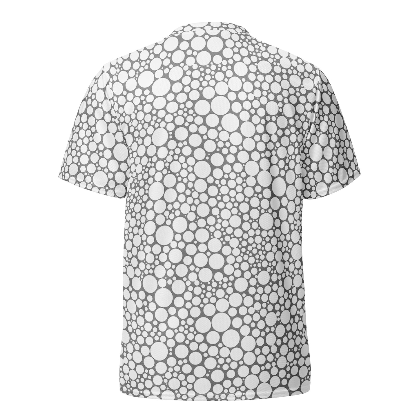 Unisex Sports Jersey - White on Gray Dots