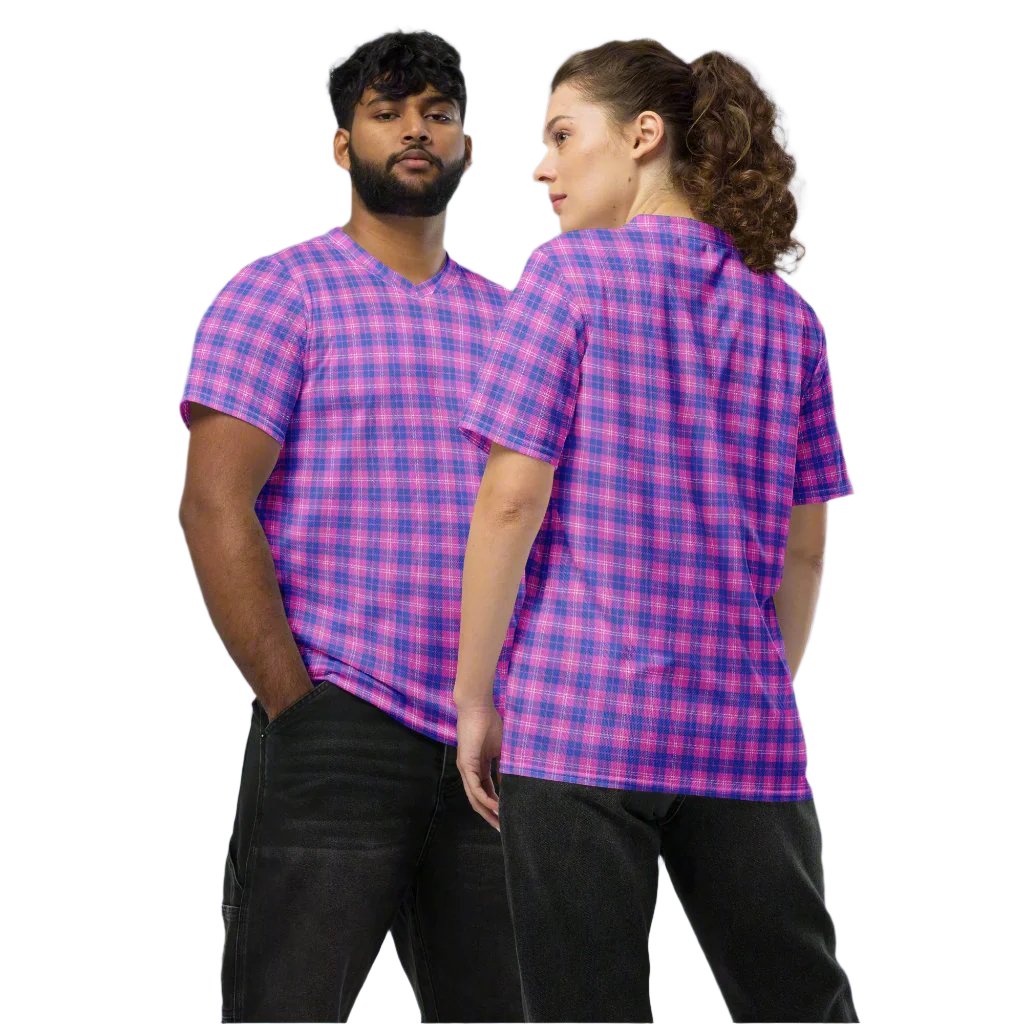 unisex sports jersey indigo and pink