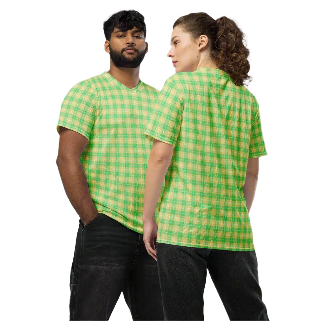 unisex sports jersey green and yellow