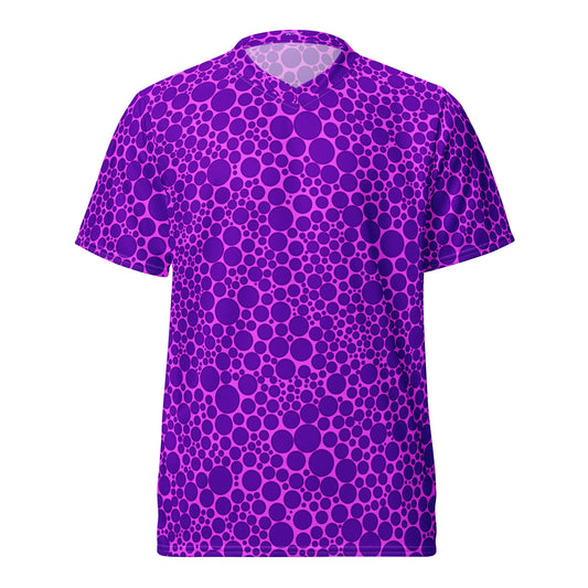 Unisex Sports Jersey - Purple on Pink Dots