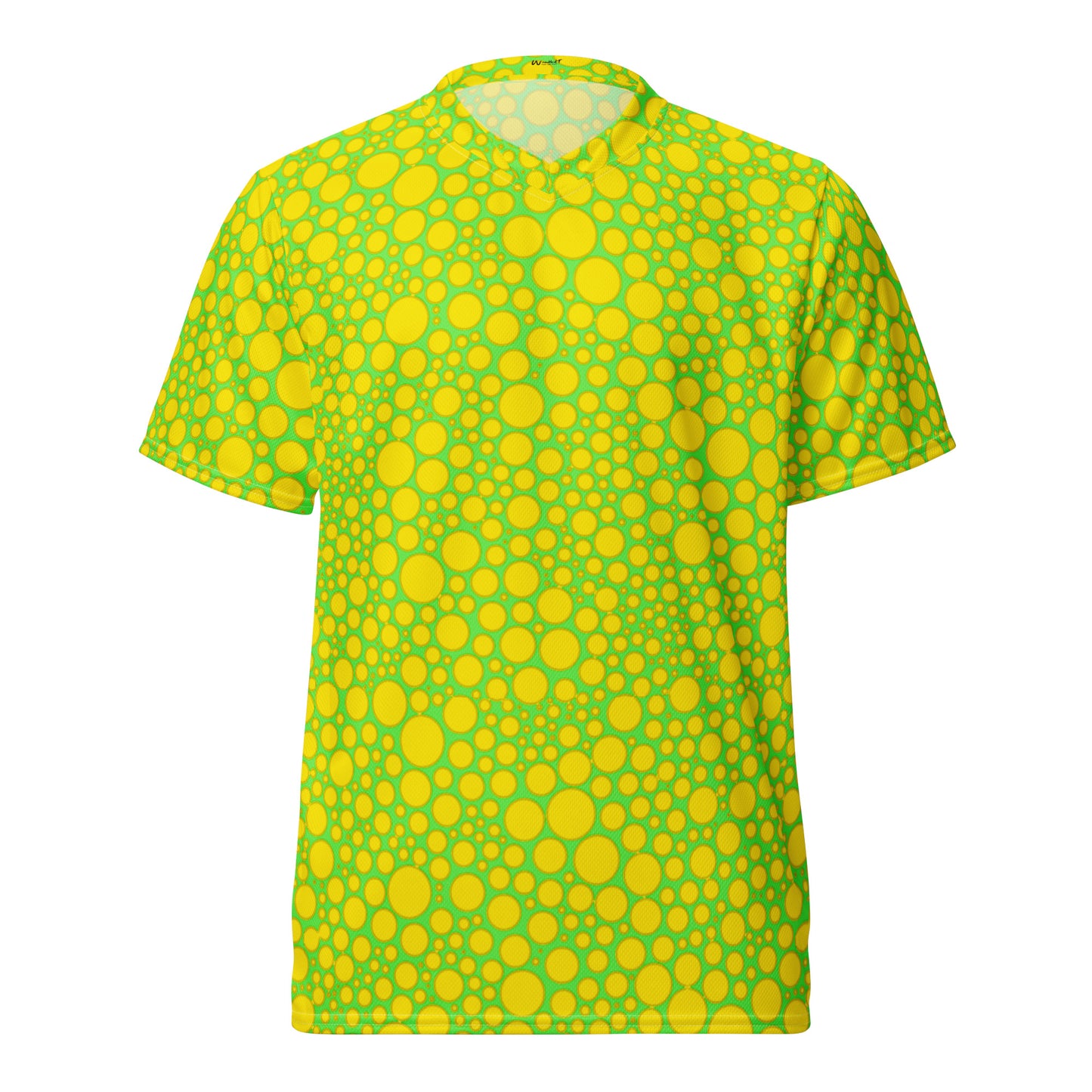 Unisex Sports Jersey - Yellow on Green Dots