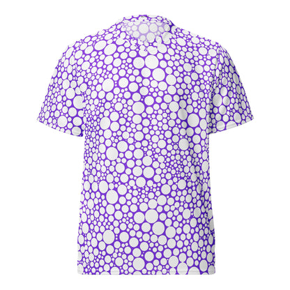 Unisex Sports Jersey - White on Purple Dots