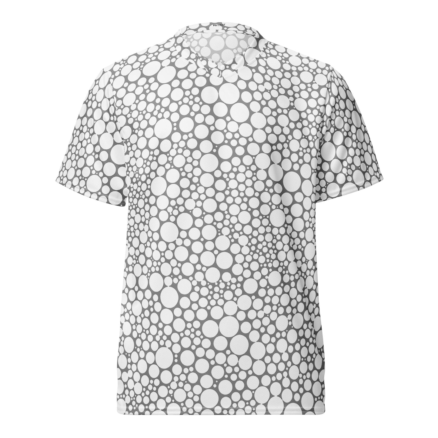 Unisex Sports Jersey - White on Gray Dots