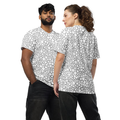 Unisex Sports Jersey - White on Gray Dots