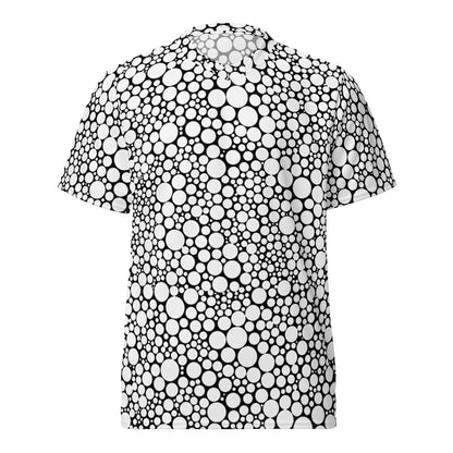 Unisex Sports Jersey - White on Black Dots