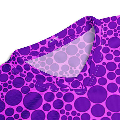 Unisex Sports Jersey - Purple on Pink Dots