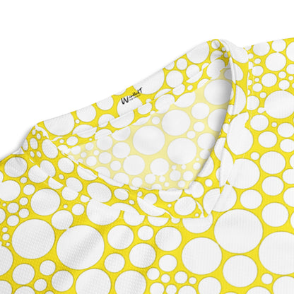 Unisex Sports Jersey - White on Yellow Dots