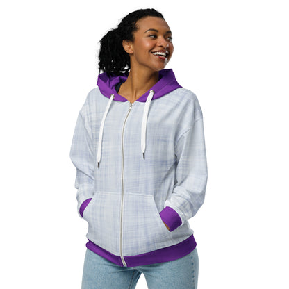 unisex zip hoodie purple pop