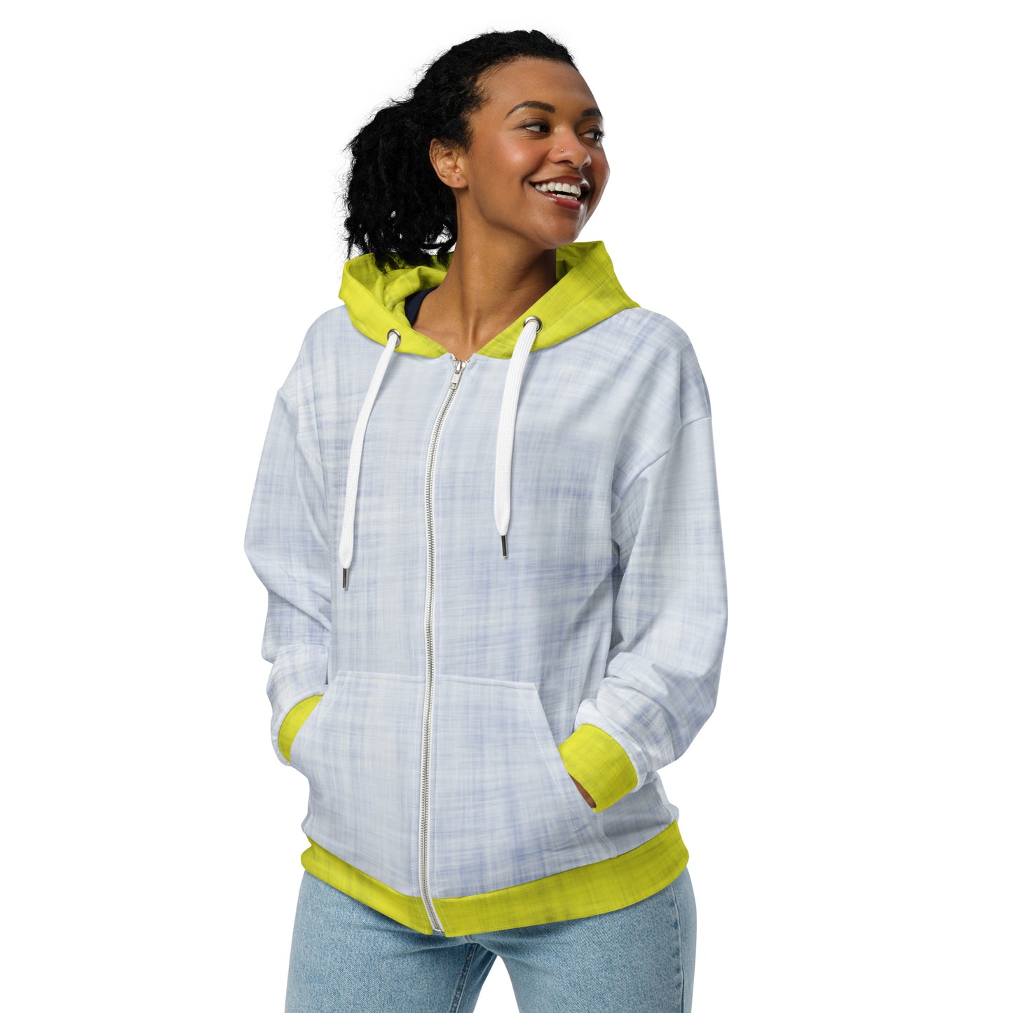 unisex zip hoodie zesty lemon