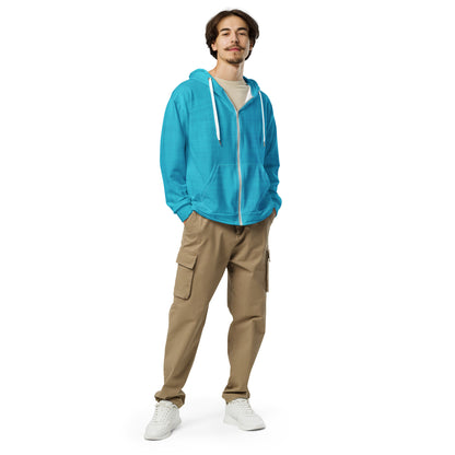 Color Pop Unisex Zip Hoodie - Electric Blue