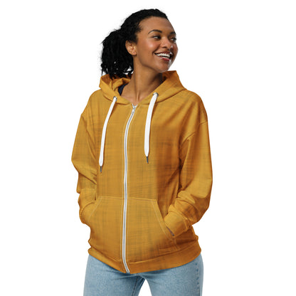 Color Pop Unisex Zip Hoodie - Orange Crush