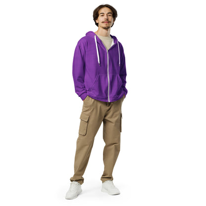 Color Pop Unisex Zip Hoodie - Purple Pop