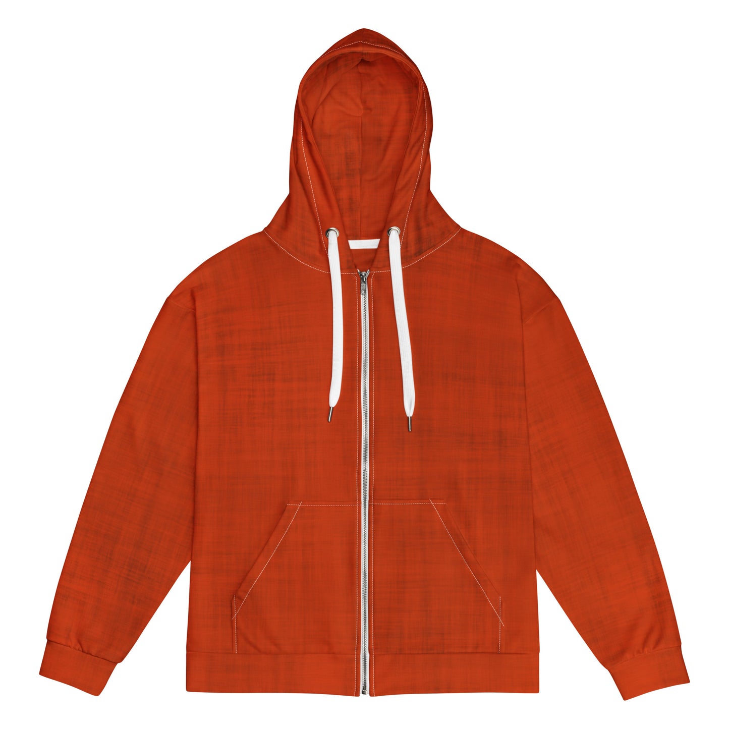 Color Pop Unisex Zip Hoodie - Lava Red