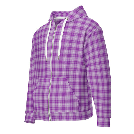 unisex zip hoodie purple pop