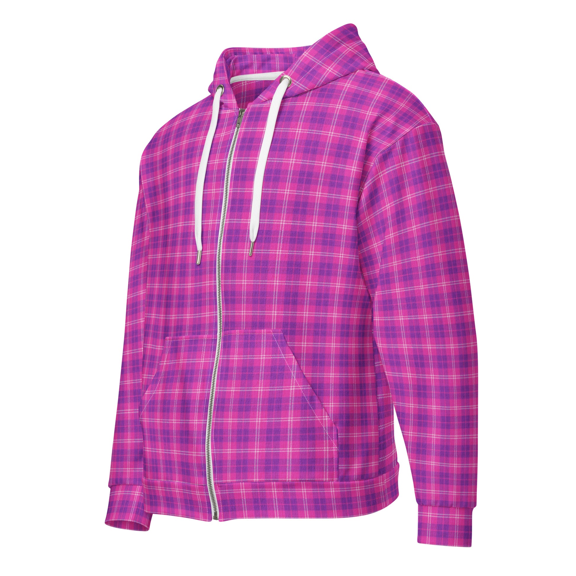 unisex zip hoodie purple and indigo