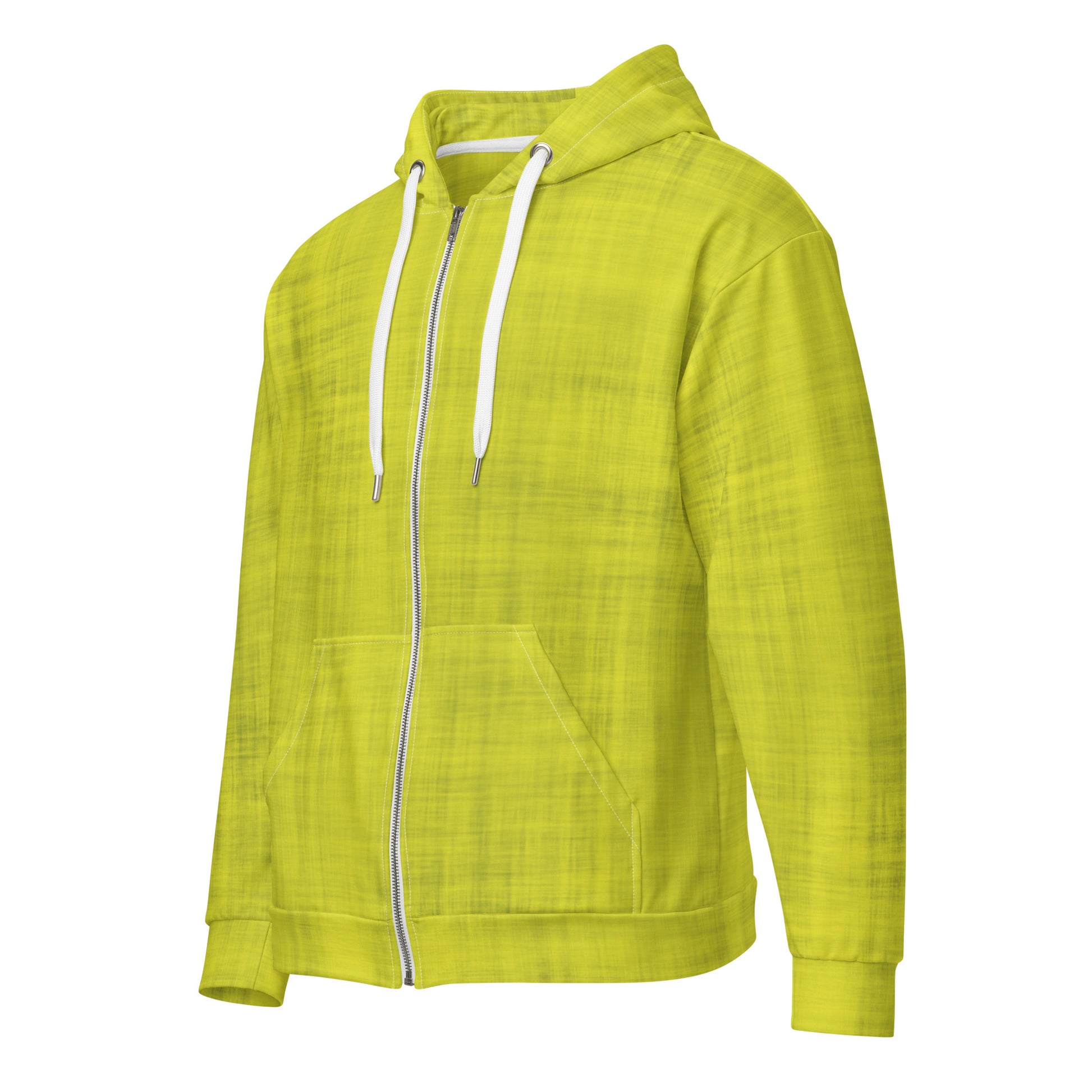 Color Pop Unisex Zip Hoodie - Zesty Lemon