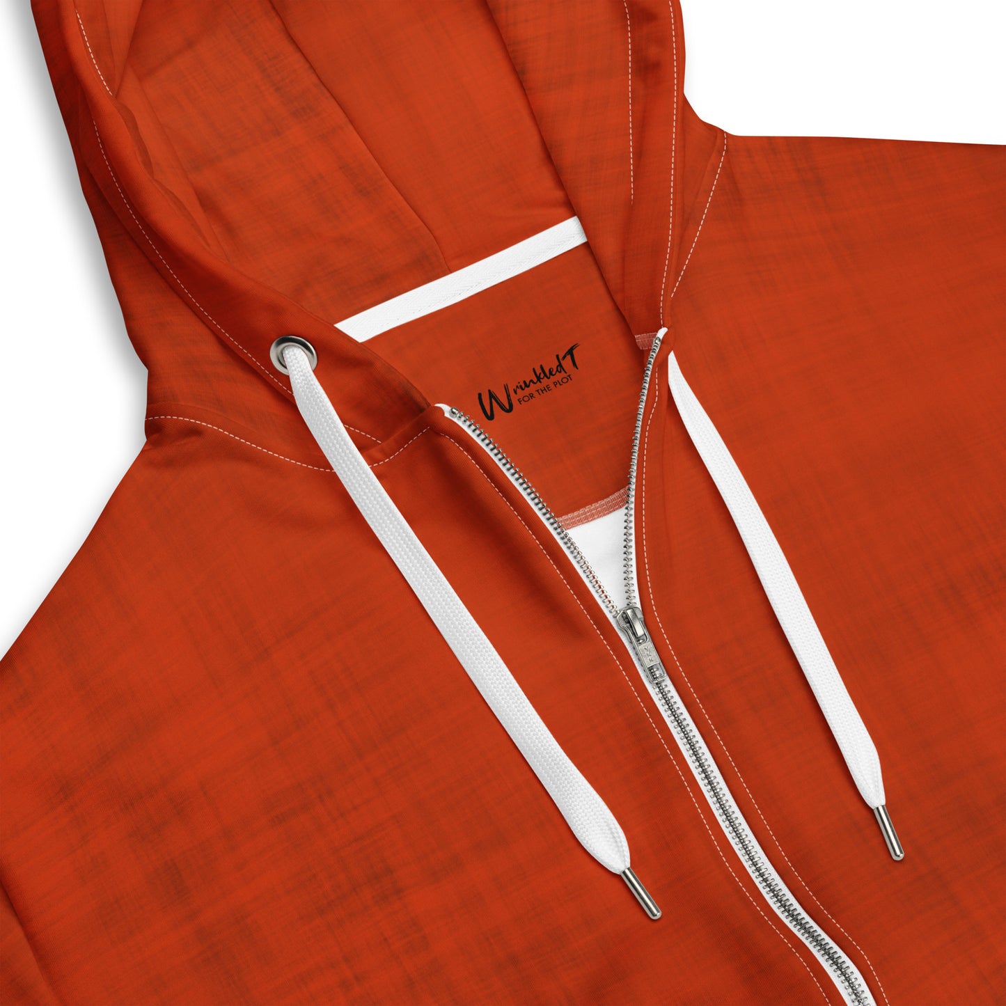 Color Pop Unisex Zip Hoodie - Lava Red