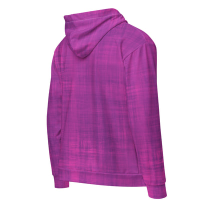 Color Pop Unisex Zip Hoodie - Cyber Pink