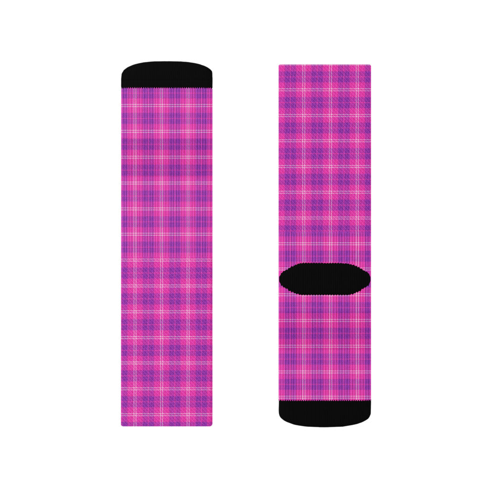 Poly Crew Socks - Fuchsia Pop - product photo