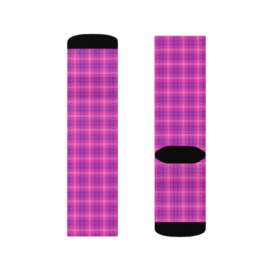 Poly Crew Socks - Fuchsia Pop - product photo