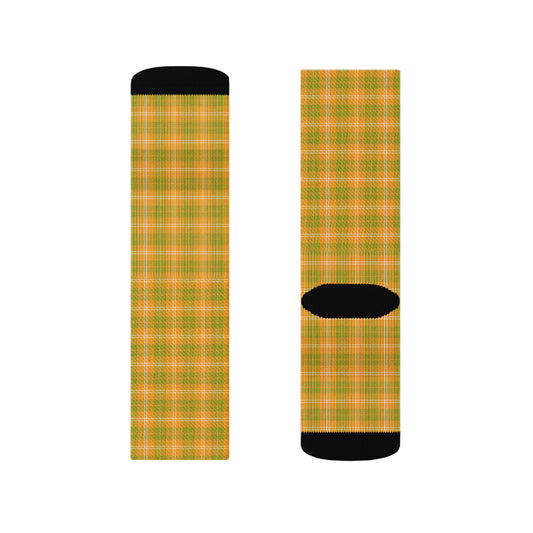 Poly Crew Socks - Orange & Green - product photo