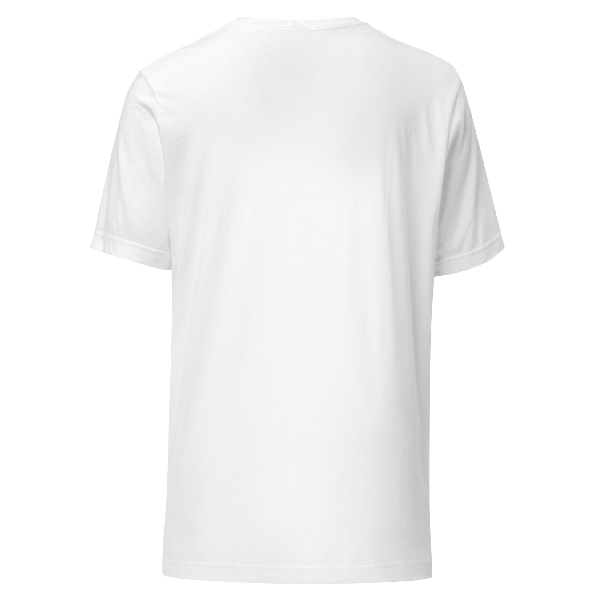 White t-shirt with Purple Pop claw marks from back