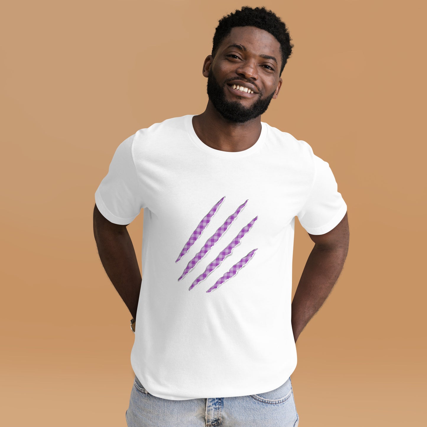 unisex claw t-shirt purple pop