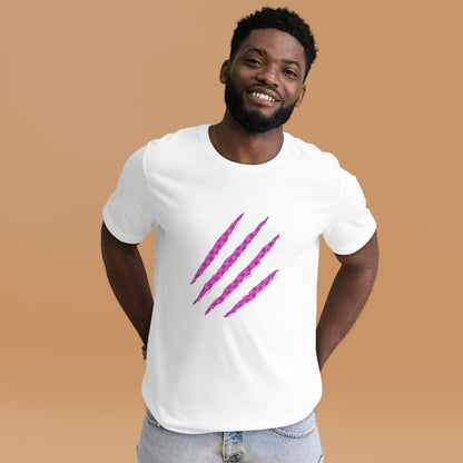 unisex claw t-shirt purple and indigo