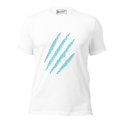 unisex claw t-shirt electric blue